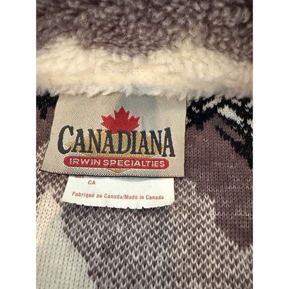 Canadiana Fleece Vest Pine Trees Full Zip Sz XL VTG 90s Y2K Cabincore - Picture 3 of 7